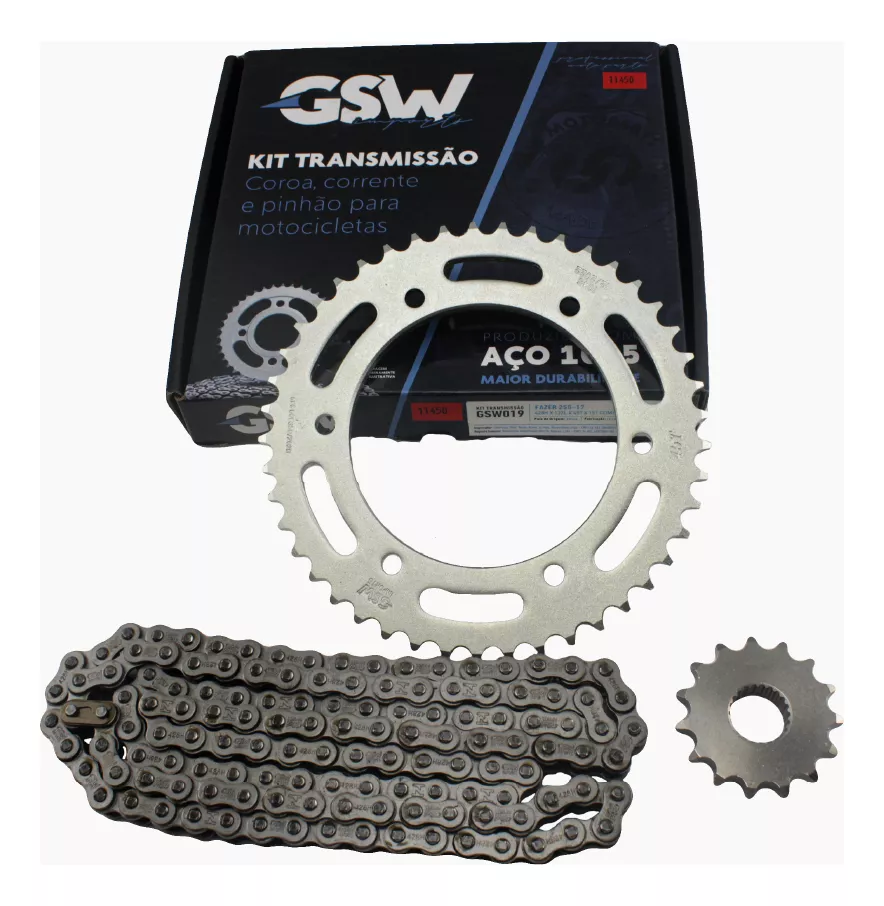 Kit Transmissão GSW C/Retentor Yamaha FZ ...